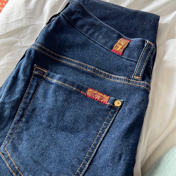 7 for all man kind super skinny dark denim size 25 - Picture 1 of 3
